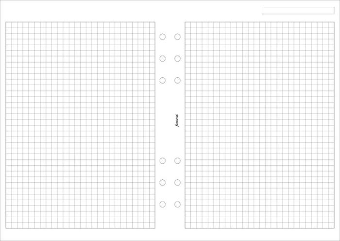 Filofax A5 rutade blad