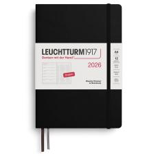 Leuchtturm1917 A5 Vecka/Uppslag Dotted Hard Black 2026