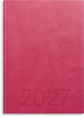 Kalender weekly A5 rosa konstl&auml;der 2027