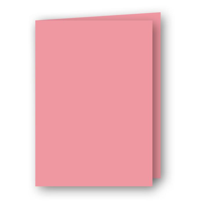 A6 Kort dubbla stående 5-pack 220g Rosa
