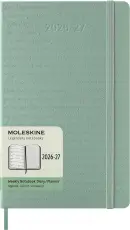 Moleskine Veckokalender L H&aring;rd 26/27 Sage Green