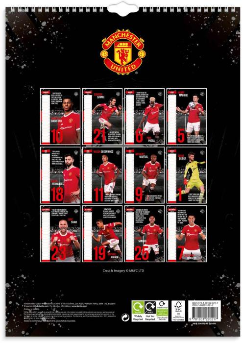 Väggkalender Manchester United 2022
