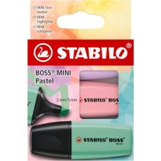 Överstrykningspenna Stabilo Boss Mini Pastell 3-pack