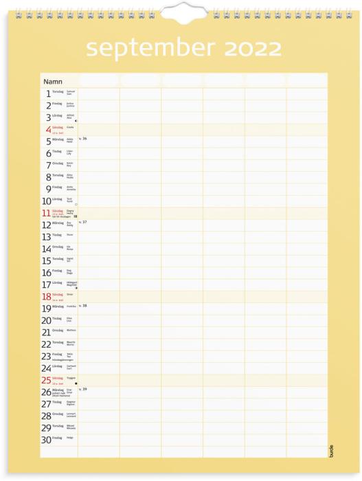 Väggkalender Familjens Praktiska 2022-2023