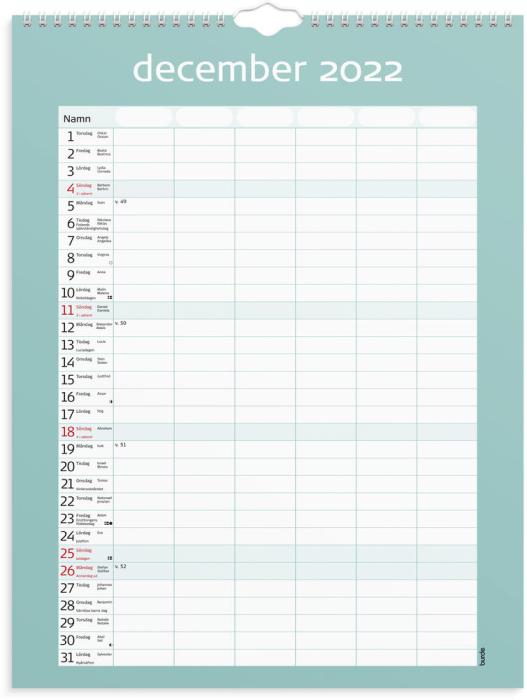 Väggkalender Familjens Praktiska 2022-2023
