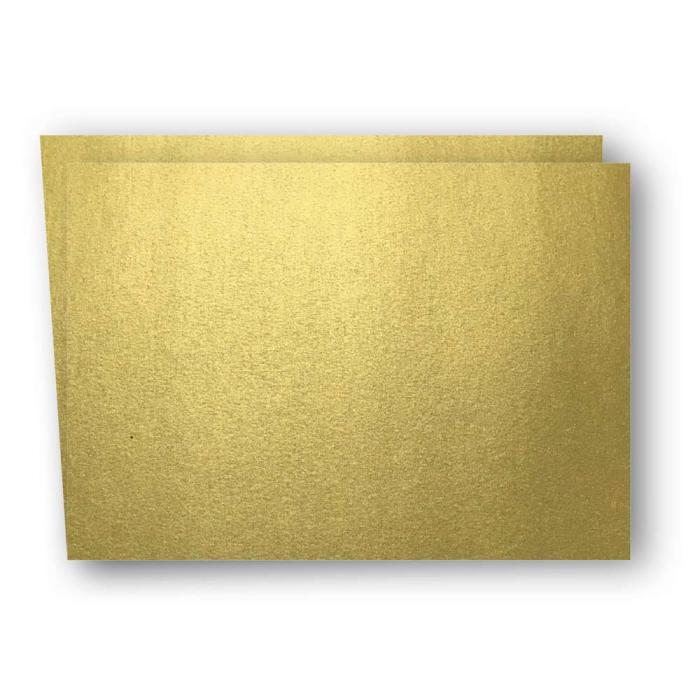 A6 Kort dubbla liggande 5-pack 220g Guld
