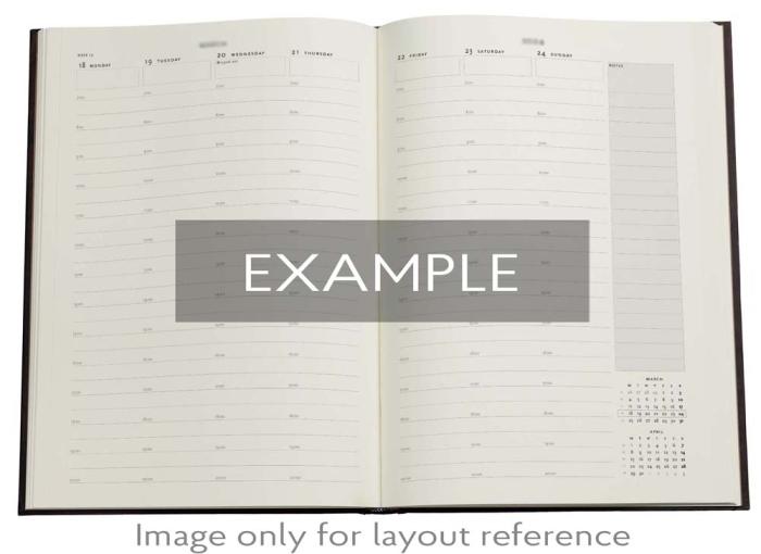 Kalender Paperblanks Blue Luxe Grande Vertical 2026