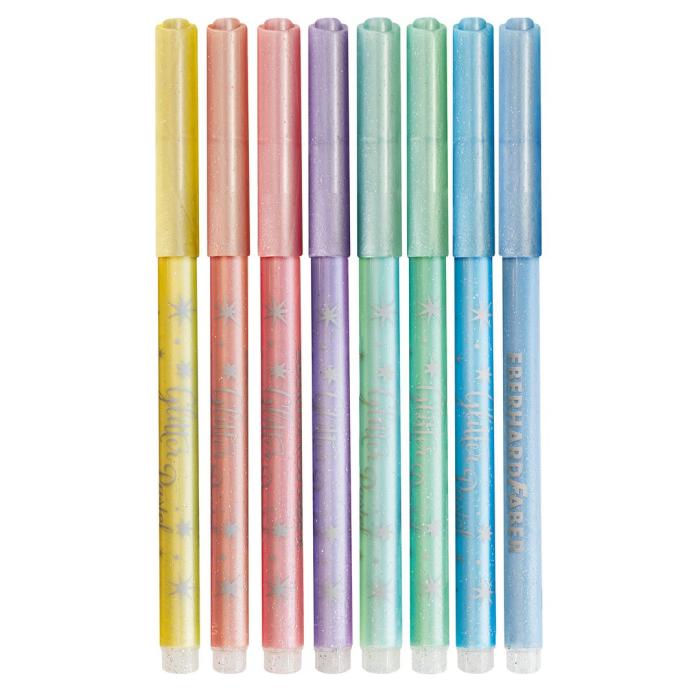 Fiberpenna FABER Glitter pastel 8/fp 