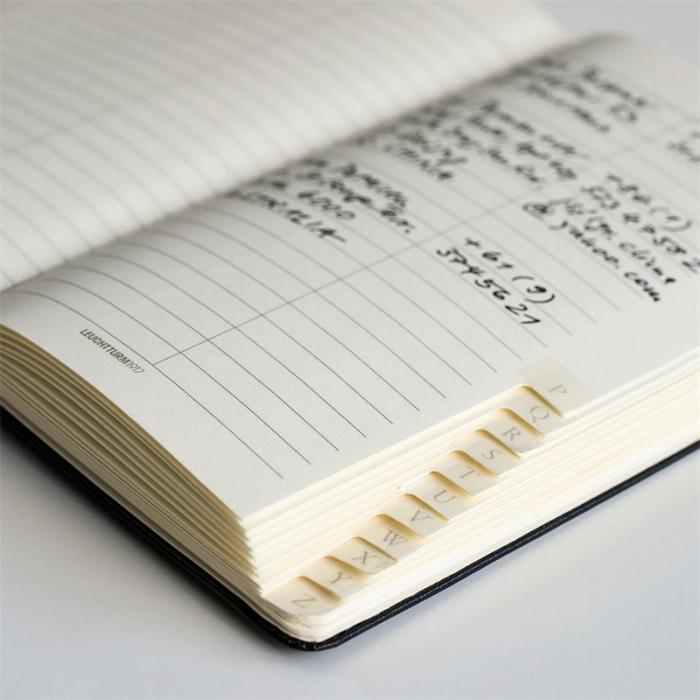 Leuchtturm Address Book A5 Hard Black