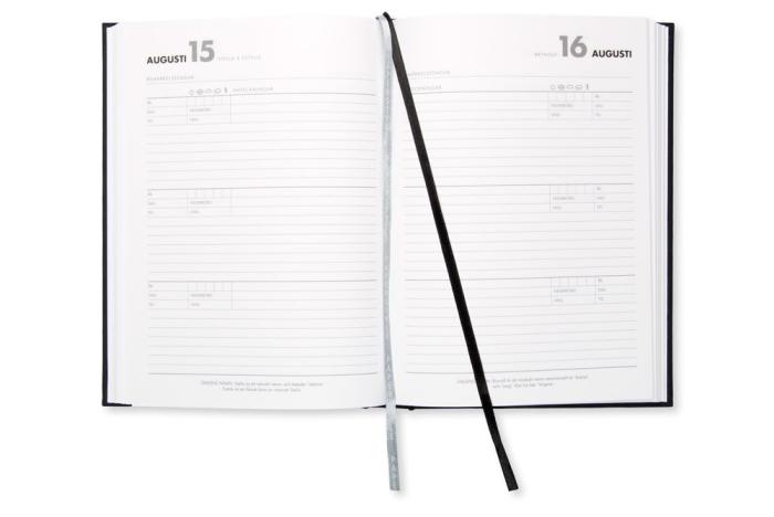 3-årsdagbok A5 Mörklila Soft de luxe konstläder 