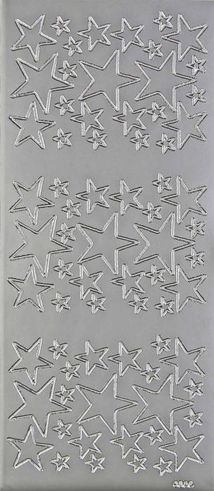 Burde Publishing AB Peel off stickers stars Silver - Kalenderkungen.se