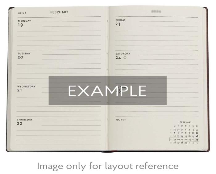Kalender Paperblanks Blue Willow Horizontal Midi 2026
