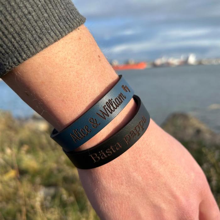 Läderarmband - Valfri text 