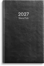 Kalender Stora Fick svart konstl&auml;der 2027