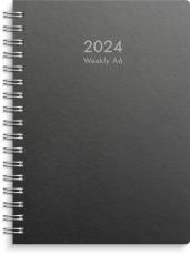 Weekly A6 svart miljökartong 2024