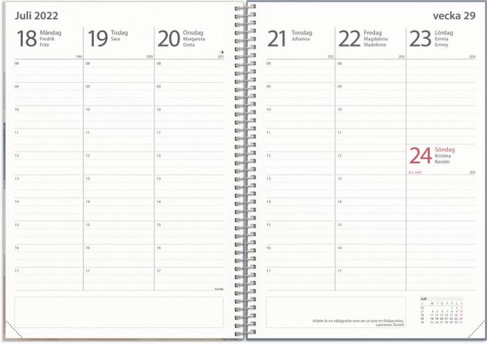 Kalender Study A5 Story Blåbeige 2022-2023