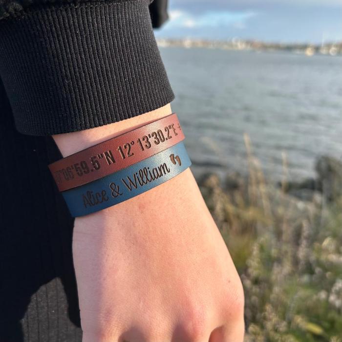 Läderarmband - Valfri text 