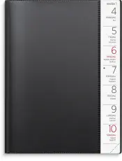 Kalender Stor Veckokalender svart plast 2027