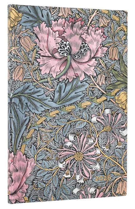 Kalender Paperblanks Morris Pink Horizontal Maxi 2026