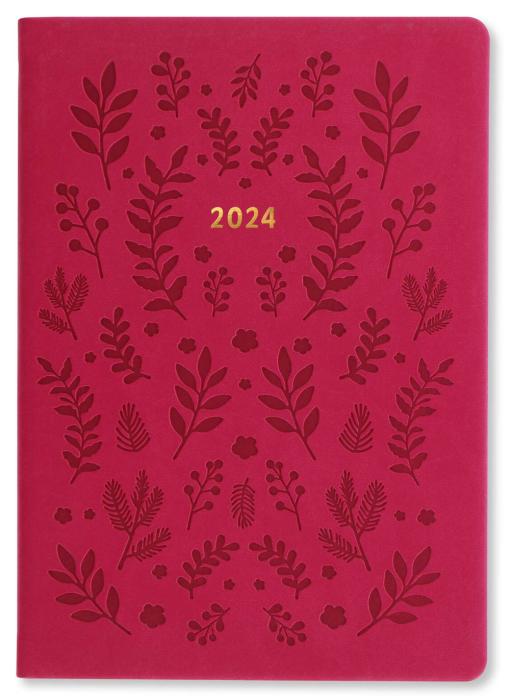 Kalender Woodland A5 Rosa 2024 