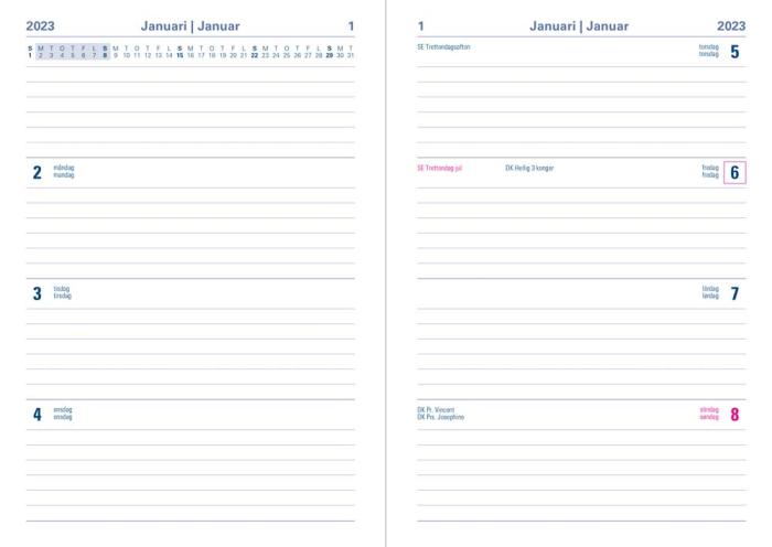 Kalender Letts A5 Inspire Grön V/U 2023 