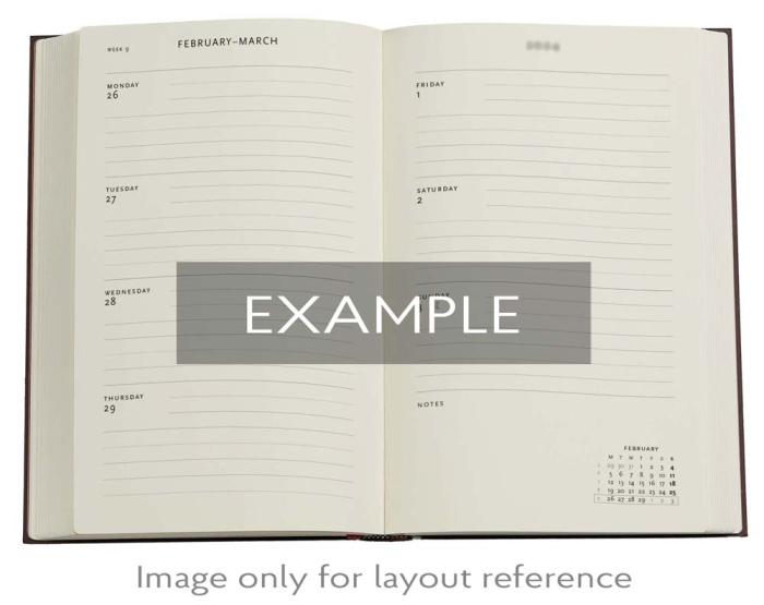 Kalender Paperblanks Morris Pink Horizontal Maxi 2026