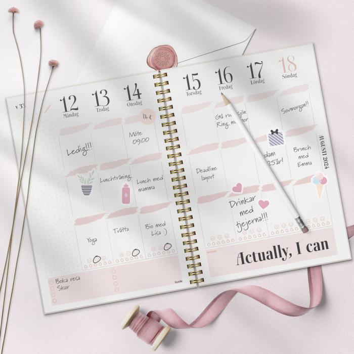 Life planner A5 rosa 2024