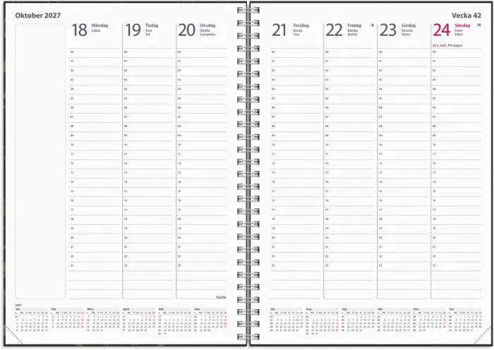 24 h kalender 2027