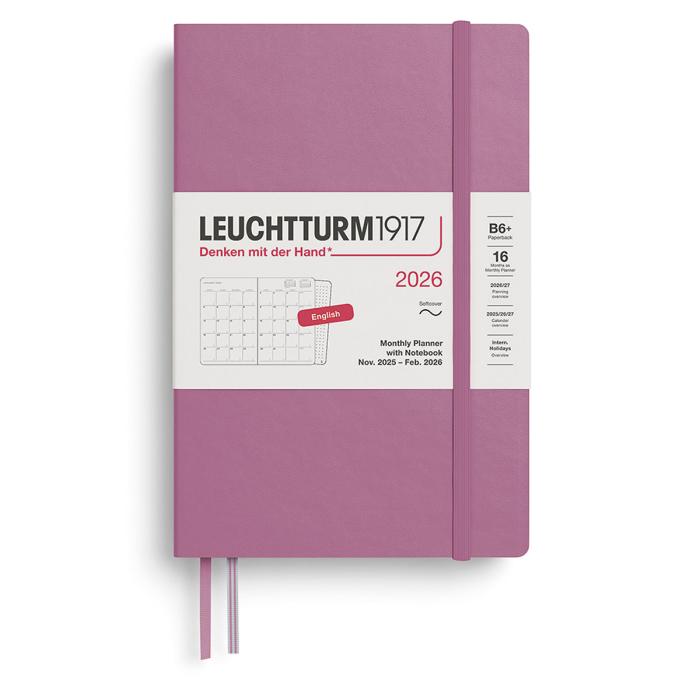 Kalender Leuchtturm1917 B6 Soft Månad/Uppslag 16m 2026 Dusty Rose