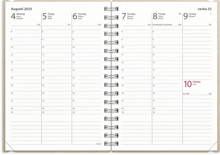 Kalender Weekly A6 Story blå 2025 