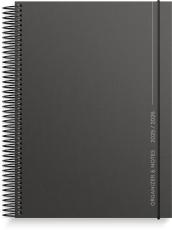 Kalender Organizer & Notes 2025-2026 Svart