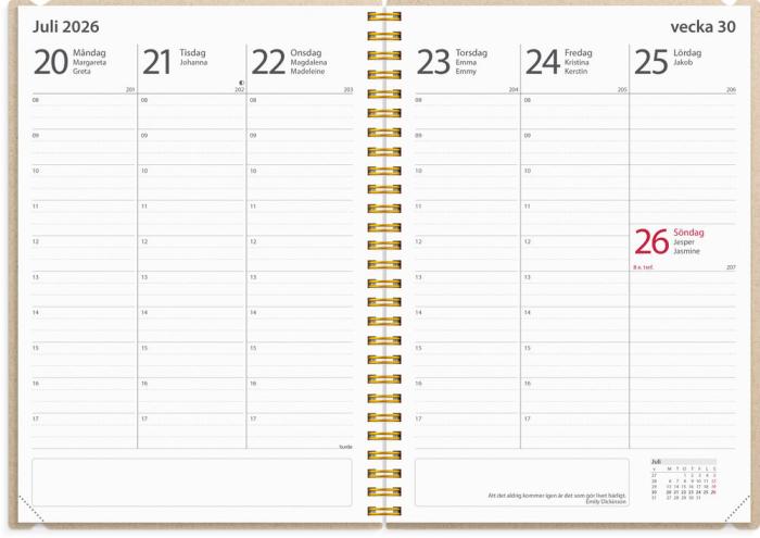 Kalender Study A5 Story Rand 2025-2026