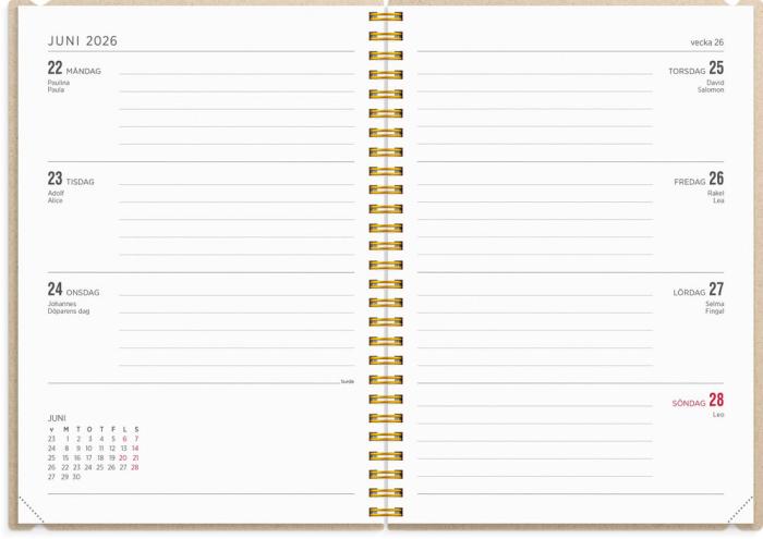 Kalender Senator A5 Story Rand 2025-2026