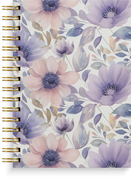 Notebook A5 Lilac flowers