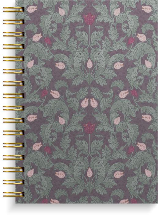 Notebook A5 Burgundy flowers