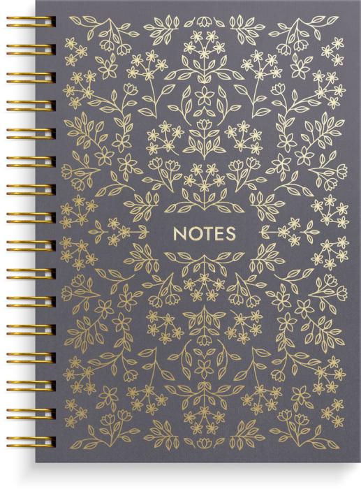 Notebook A5 Black flower