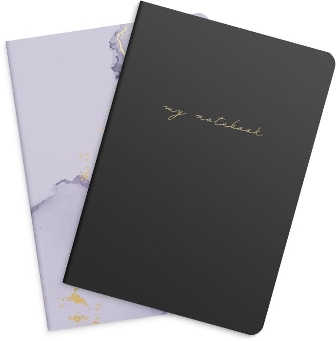 Notebook Lilac & Black 2-pack 