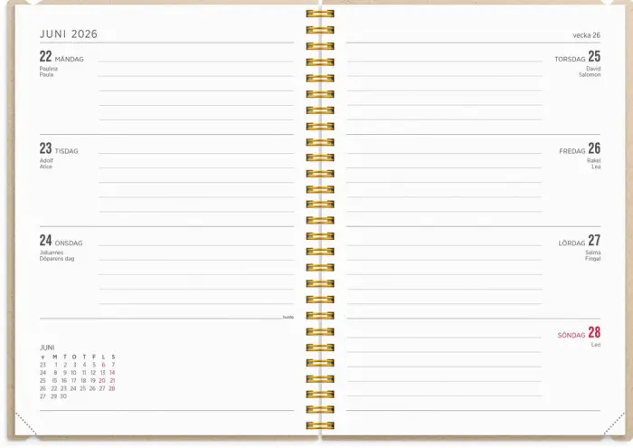 Kalender Senator A5 Story Rand 2025-2026