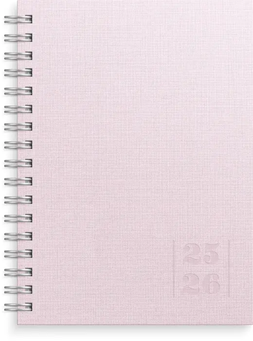 Kalender Senator A6 Textile rosa 2025-2026