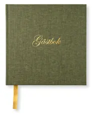 Klassisk g&auml;stbok 185x185 mm - Khaki Green