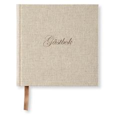 Klassisk g&auml;stbok 185x185 mm - Rough Linen