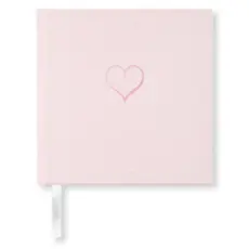 Olinjerad Blank Book Heart Dusty Rose