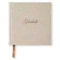 Klassisk g&auml;stbok 185x185 mm - Rough Linen