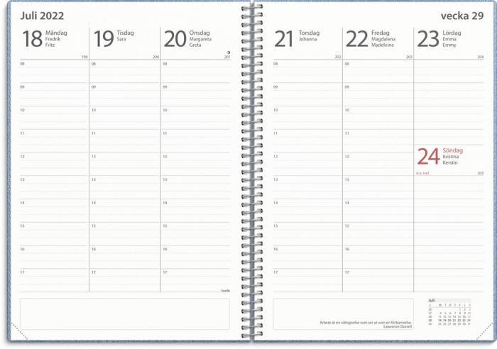 Kalender 22/23 Study A5 Twist blå