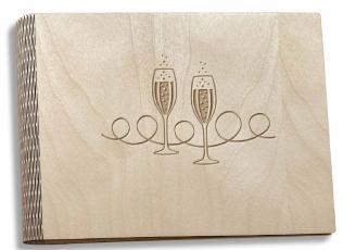 Kalenderkungen G&auml;stbok br&ouml;llop/fest i Bj&ouml;rk liggande A5 - Kalenderkungen.se