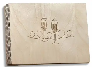 Kalenderkungen G&auml;stbok br&ouml;llop/fest i Bj&ouml;rk liggande A5 - Kalenderkungen.se