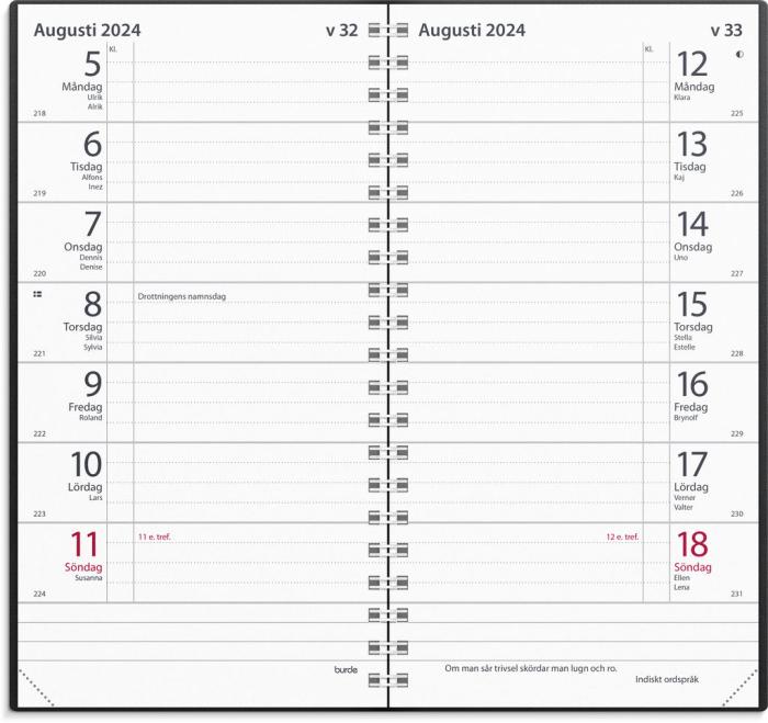 Fickkalender Plano 2024