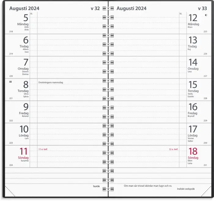 Fickkalender Plano 2024