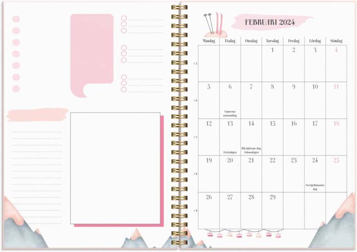 Life planner Pink A5 2023-2024