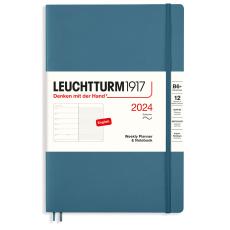 Leuchtturm1917 vecka/notes B6 Soft Stone Blue 2024 